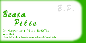 beata pilis business card